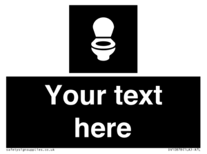 Custom information: black panel wc toilet